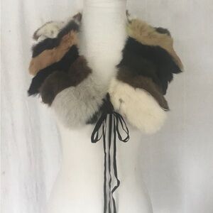 Elena Collection OOAK Fur Patchwork Collar / Belt - Artisan Couture